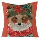 Axyaa Kawaii Flower Linen Pillow Case 45x45 cm Cute Animal Cushion Cover