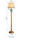 Retro Floral Ceramic Floor Lamp Tray Design Nordic Style LED Light by Axyaa