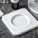 Axya Stone Pattern Ceramic Dinner Plate Set - Restaurant Quality Tableware