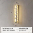 Axyaa Crystal LED Wall Lamp for Bedroom Living Room Decor Lighting