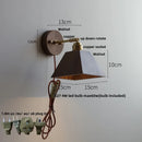 Axyaa LED Wall Sconce Walnut Wood Rotate Stair Light Fixture Nordic Modern Style