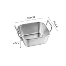 Axyaa Stainless Steel Food Storage Tray with Handle - Silver/Gold Pan BBQ Sushi Dish