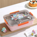 Axyaa Stainless Steel Bento Lunchbox with Compartments for Adults and Kids