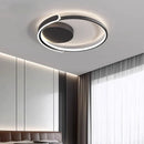 Axyaa Modern Circle Ring LED Ceiling Lamp Dimmable Minimalism Bedroom Lighting