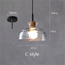 Axyaa Retro Glass Pendant Light for Dining Table Bar Counter Bedroom décor
