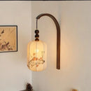 Axyaa Zen Retro Fabric Sconces Light - LED Wall Lamp for Bedroom, Living Room, Restaurant