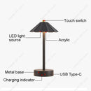 Axyaa LED Pleated Table Lamp: Touch Tricolor Dimmable Night Light