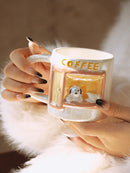 Axya Puppy Couple Ceramic Coffee Mug Set, 300-400ml