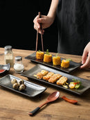 Axyaa Premium Sashimi and Vegetable Plate Set with Cutlery
