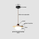 Axyaa Yellow Travertine LED Pendant Light - Japanese Style Glass Fixture for Home Décor
