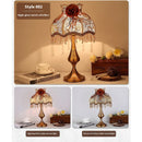 Axyaa Retro Gauze Desk Lamp with LED Floor, Living Room & Bedroom Lighting Fixtures
