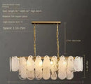 Axyaa Luxury Glass Crystal LED Chandelier for Living and Dining Room