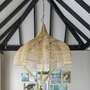 Axyaa Modern Rattan Pendant Lamp for Living Room, Restaurant, Kitchen, Handmade LED Light