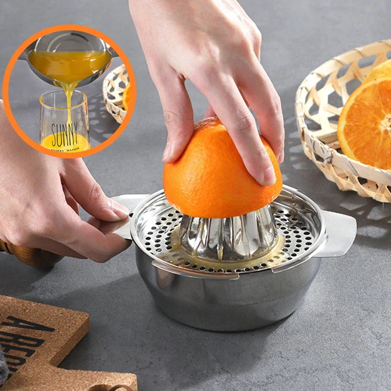 Axyaa Stainless Steel Orange Lemon Juicer Manual Crusher Vegetable Fruit Processor