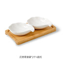 Axyaa Shell Ceramic Seasoning Sushi Plate Set