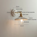 Axyaa Nordic Ceramic LED Wall Sconce with Pull Chain Switch for Bedroom Bathroom Mirror