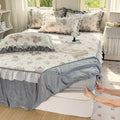 Axyaa Winter Milk Fleece Bed Skirt - Thickened Single Piece Mattress Cover