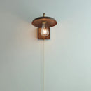 Axyaa Vintage Copper LED Wall Sconce with Pull Chain Switch