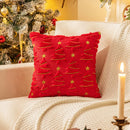 Axyaa Christmas Lanterns Embroidered Pillowcase Cojines, Retro Sofa Pillow Cover, Home Decor