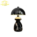 Axyaa Marble Table Lamp with USB Charging - Luxe Decor for Living Room & Bedroom