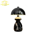 Axyaa Marble Table Lamp with USB Charging - Decorative Desk Light