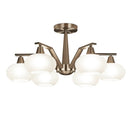 Axyaa Modern Nickel LED Chandelier for Living Room & Bedroom