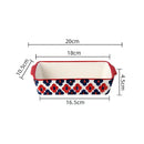 Axyaa Ceramic Oval Baking Pan Handle Roasting Lasagna Kitchen Dish