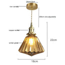 Axyaa Diamond Amber Glass LED Pendant Lights - Nordic Modern Hanging Lamp