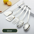 Axyaa Stainless Steel Serving Cutlery Set - Large Spoon, Fork, Shovel, Salad Stirrer