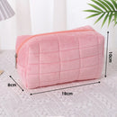 Axyaa Plush Cosmetic Storage Bag - Portable Travel Makeup Toiletry Pouch