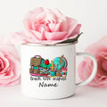 Axyaa Personalized Enamel Mug | Retro Coffee Cup for Teachers & Gifts