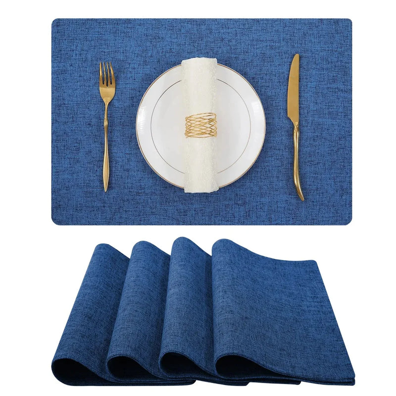 Axyaa Cotton Linen Nordic Table Rug Placemats - Non-Slip Dining Table Mat