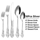 Axyaa Stainless Steel Luxury Cutlery Set - 30 Pieces