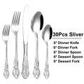 Axyaa 30-Piece Stainless Steel Cutlery Set - Elegant Western Dinnerware