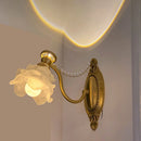 Axyaa Cream French Style Pearl Wall Lamp for Bedroom Living Room Aisle TV Background