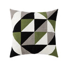 Axyaa Geometric Embroidery Cushion Cover 45x45cm Black Grey for Cozy Home Decor