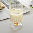 Axyaa Nordic Ripple Style Beaded Stem Wine Glasses Goblet Vintage Drinking Glass Cup