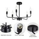 Axyaa Iron Chandelier: Modern Living Room Dining Room Lamp