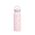 Axyaa Pink Daisy Insulated Stainless Steel Water Bottle