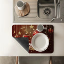 Axyaa Christmas Decor Absorbent Mat for Kitchen and Bathroom