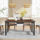 Axyaa Industrial Dining Table for 6-8, 63"x31.5", Rectangular Kitchen Dinner Table