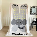 Axyaa Cartoon Animal Milk Fleece Flannel Blanket - Large Version