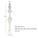 Axyaa Wabi Sabi Cotton Paper Pendant Lamp for Loft Living Room - Vertical Design