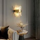 Axyaa Gold Crystal Wall Sconces for Living Room Luxury Home Decor