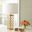 Nordic Modern Axyaa Metal Base Table Lamp with Fabric Lampshade