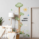 Axyaa Forest Animal Tree Growth Chart Wall Stickers - Kids Nursery Height Measure Decals