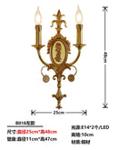 Axyaa Gold Lustre Copper Wall Lamp LED E14 Retro Medieval Wall Mounted