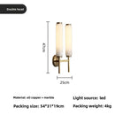 Axyaa Copper Marble Wall Sconce LED Light Fixture for Luxury Living Room Bedroom