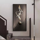 Axyaa Crystal Porcelain Luxury Abstract Modern Hallway Hanging Painting & Mural Lamp