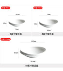 Axyaa White Ceramic Special-shaped Plates for Home and Restaurant Tableware